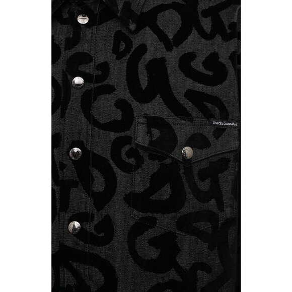 Authentic Dolce & Gabbana Top Chemise Button Up Dress Shirt Jacket Denim Men's - Picture 4 of 12